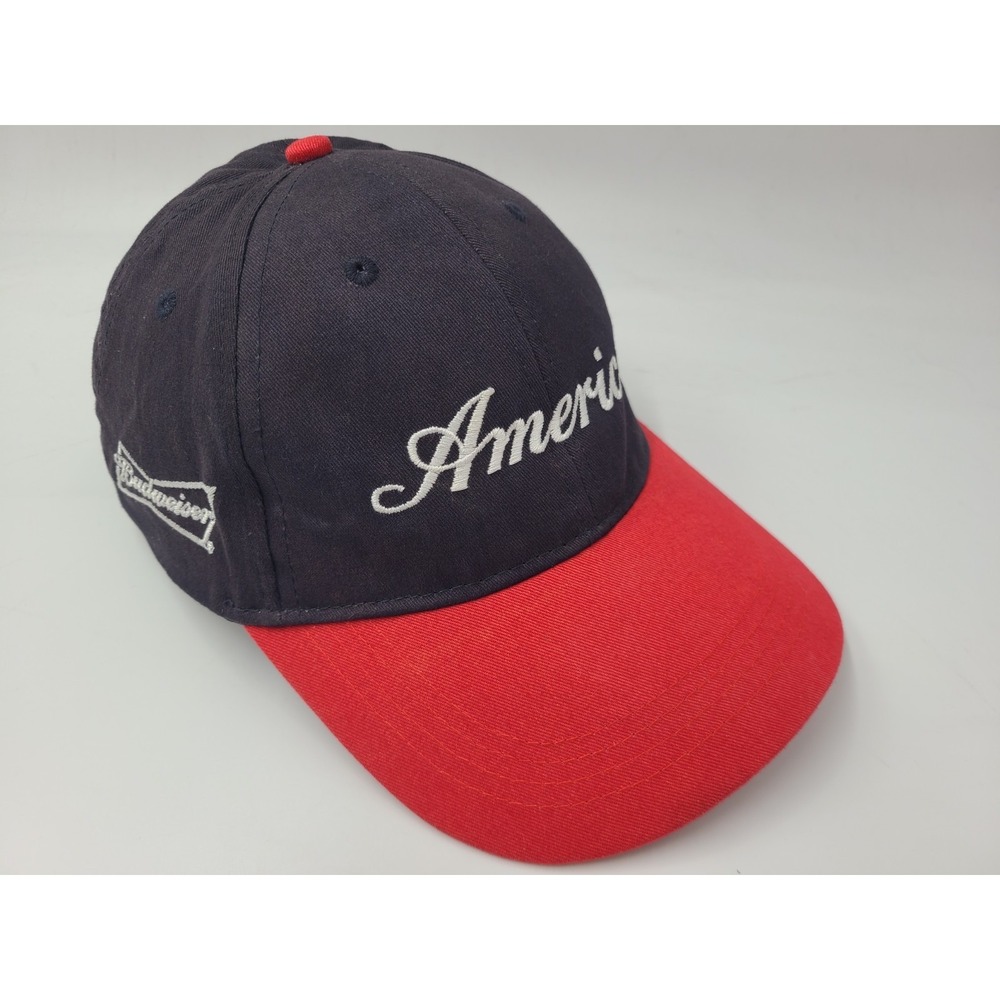 Budweiser America Strapback Adjustable Hat Cap Cotton Beer Men Women Blue Red
